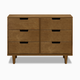 daVinci Marley 6-Drawer Double Dresser - Walnut