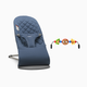 BabyBjörn Bouncer Bliss and Toy Bar Bundle - Midnight Blue/Googly Eyes