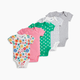 Small Story 5-Pack Short Sleeve Bodysuits Printed - All Over Hearts, 6-9 M