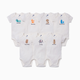Small Story Days Of The Week Bodysuits (7 Pack) - Animal Friends, Newborn