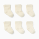 Small Story 6-Pack Crew Socks - White, 3-12 M