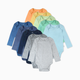 Honest Baby Clothing 10-Pack Organic Cotton Long Sleeve Bodysuits - Rainbow Blues, 0-3 M, 10