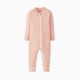 Hanna Andersson Baby 2-Way Zip Sleeper in HannaSoft - Ecru/Blush Pink, 0-3 M