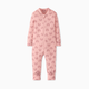 Hanna Andersson Baby 2-Way Zip Sleeper in HannaSoft - Blush Pink Rainbow, 0-3 M