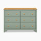 daVinci Shea 6-Drawer Dresser - Light Sage/Honey