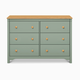 daVinci Shea 6-Drawer Dresser - Light Sage/Honey