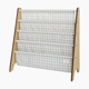 3 Sprouts Recycled Book Rack - Gingham Beige