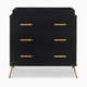 Delta Children Sloane 4 Drawer Dresser with Changing Top - Black Ebony/Bronze