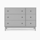 Delta Children babyGap Legacy 6 Drawer Dresser with Interlocking Drawers - Grey/Dark Grey