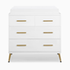 Delta Children Sloane 4 Drawer Dresser with Changing Top - Bianca White/Melted Bronze