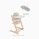 Stokke Tripp Trapp High Chair Complete² + Newborn Set - Natural/Nordic Cushion/White Tray