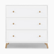 Delta Children Essex 3 Drawer Dresser - Bianca White/Natural
