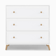 Delta Children Essex 3 Drawer Dresser - Bianca White/Natural