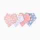 Copper Pearl Printed Bandana Bib Set (4-Pack) - Goosie