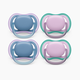 Philips Avent Ultra Air Pacifier, 6-18 Months (4 Pack) - Blue Hush/Lush Lilac, 4