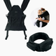 Tushbaby Hip Seat and Snug Carrier 2-in-1 Bundle - Black/Black, Black Snug Carrier