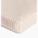 Soundly Percale Organic Crib Sheet - Tan Gingham