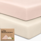 KeaBabies 2-Pack Isla (Protect+) Waterproof Crib Sheets - Cameo