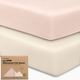 KeaBabies 2-Pack Isla (Protect+) Waterproof Crib Sheets - Cameo