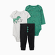 Carter's 3-Piece Bodysuit & Pant Gift Set - Dino, Newborn