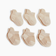 Tiny Kind Bamboo 6-Pack Socks - Ecru, 3-6 M