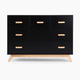 dadada Soho 5-Drawer Dresser - Black/Natural