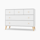 dadada Austin 5-Drawer Dresser - White/Natural