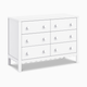daVinci Sammy Scallop 6-Drawer Dresser - White