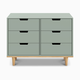 daVinci Marley 6-Drawer Double Dresser - Light Sage/Honey