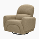 babyletto Rainbow Recliner and Swivel Glider - Latte Teddy Loop