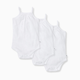 Burt's Bees Baby Organic Cotton Set of 3 Solid Camisole Bodsuits - Cloud White, Newborn