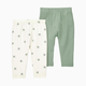 Carter's 2-Pack PurelySoft Pants - Green/Ivory, 3M