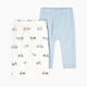 Carter's 2-Pack PurelySoft Pants - Blue/Ivory, Nb