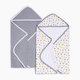 Small Story Organic Towels (2 Pack) - Grey Bees, 0-24