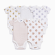 Small Story Organic Cotton Short-Sleeve Printed Bodysuit (5 Pack) - Baby Animals, 3-6 M