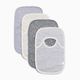 Small Story Organic Cotton Lap Shoulder Bib (4 Pack) - Gray
