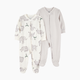 Carter's 2-Way Zip Cotton Sleep & Plays (2 Pack) - Striped Elephant, Newborn