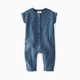 Carter's Little Planet Organic Cotton Gauze Jumpsuit - Blue, 0-3 M