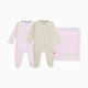 Magnetic Me Pointelle Organic Magnetic 3 Piece Gift Set - Cotton Candy Pointelle, Newborn