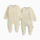 Magnetic Me Organic Cotton Magnetic Footie 2 Pack Bundle - Yellow Assorted, Newborn
