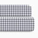 Bellini Organic Jersey Cotton Crib Sheet and Changing Pad Cover Set - Grey Gingham