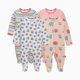 Magnetic Me Cloudstretch Magnetic 4-Pack Footie - Pink Multi, 3-6 M