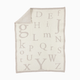 Barefoot Dreams CozyChic ABC Blanket - Stone/Cream