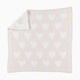 Barefoot Dreams CozyChic Dream Receiving Blanket - Pink/White/Hearts