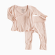 Caden Lane 2pc Waffle Crossover Top & Bottom - Pink Fawn, 0-3 M
