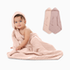 Comfy Cubs Cotton Muslin Hooded Baby Towel (2 Pack) - Mauve And Blush