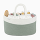 Comfy Cubs Rope Diaper Caddy Organizer with 3 Compartments - Sage