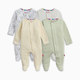 Magnetic Me Organic Cotton Magnetic Footie (4 Pack) - Elephant Multi, Newborn