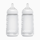 Dr. Brown's Options+ Wide-Neck Silicone Baby Bottles - White, 9 Oz