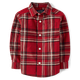 Baby And Toddler Boys Plaid Poplin Button Up Shirt